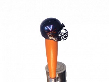 NCAA Virginia Cavaliers Beer Tap Handle Football Kegerator White Helmet Wood