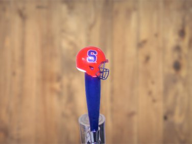 NCAA Syracuse Orange Beer Tap Handle Football Kegerator Blue Wood