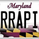 NCAA Terrapins License Plate Tag Metal White Wall Art Sign Maryland Auto Dad New