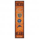 NFL Chicago Bears Heritage Sign Vertical 6'' x 24'' Distressed Retro
