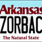NCAA Arkansas Razorbacks License Plate State Background Metal Tag  U.S.A."