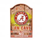 NCAA Alabama Crimson Tide Fan Cave Sign 11" x 17" Man Cave / Bar