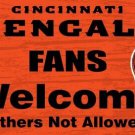 NFL Cincinnati Bengals Fans  Sign 6" x 12" Super Bowl Burrow Welcome Wooden