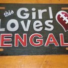 NFL This Girl Loves Her Bengals License Plate  Metal Super Bowl New Cincinnati