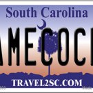 NCAA South Carolina Gamecocks License Plate State Background Metal Tag  U.S.A."