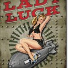 Legends - Lady Luck Tin Sign New Vintage Style USA Auto Garage Man Cave