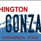 NCAA Gonzaga Zags License Plate State Background Metal Tag  U.S.A."