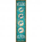 NFL Sign Retro  Miami Dolphins Heritage Vertical Throwback 70's Rustic Wall Bar