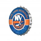 NHL New York Islanders  Cap Wall Sign Round Metal Hockey New Distressed Bottle