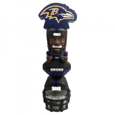 NFL Ravens Tiki Figurine Stackable Totem Figure Gnome 16"  Baltimore Hawaiian