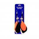 NCAA Georgia Feather Earrings Licensed Bulldogs Pair Team Fan Red UGA