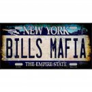 NFL Bills Mafia License Plate Tag Metal Buffalo White Sign Retro NY Logo New