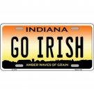 NCAA Go Irish License Plate College Indiana Background Metal Tag Notre Dame