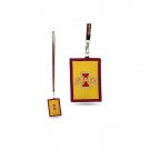 NCAA  Iowa State Lanyard I.D. Beaded Wallet Card Cyclones Neck Badge Red Photo