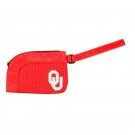 Littlearth Oklahoma Sooners Wristlet NCAA Jersey Stadium Zipper Coin Red OU New