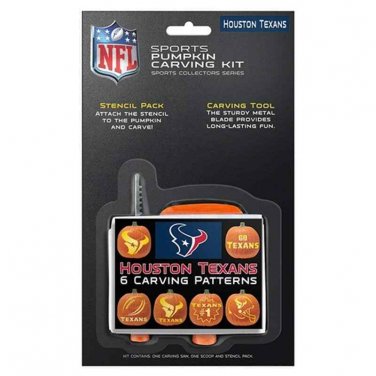 NFL Texans Pumpkin Carving Kit Houston Team Logo 6 Designs Stencil Fall New