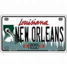 NCAA New Orleans License Plate State Background Metal Tag U.S.A." Louisiana