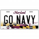 NCAA Go Navy Metal License Plate Midshipman Auto Truck Military Wall New USA