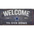 NFL Dallas Cowboys Fans Sign 6" x 12" Super Bowl Welcome Wooden New Distress