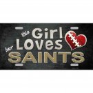 NFL New Orleans License Plate Saints This Girl Loves Her Metal Auto Sign Wall