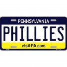 MLB Phillies License Plate Tag Metal Philadelphia White Wall Sign PA New Series