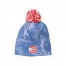 Atlanta Hawks Beanie NBA Jersey Knit Pom Cap New Blue Embroidered Logo Adult