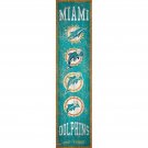 NFL Sign Retro Miami Dolphins Heritage Vertical Throwback 70's Rustic Wall Bar