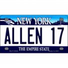 NFL Buffalo Bills License Plate Aleen 17 Tag Metal White Sign Retro NY Logo