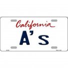 MLB Oakland A's License Plate Tag Metal  White Wall Sign CA New Baseball