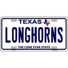 NCAA Longhorns Metal License Plate Texas Auto Hook Em Truck Sign New Bevo UT