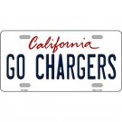 NFL Go Chargers License Plate Metal Auto Sign  San Diego New Retro Football