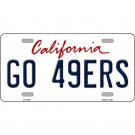 NFL Go 49ers License Plate Metal Auto Sign San Francisco New Retro Football
