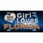NCAA License Plate Florida This Girl Loves Her Gators Metal Auto Sign football