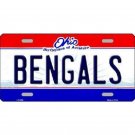 NFL Bengals License Plate Tag Cincinnati Metal White Sign Football Burrow New