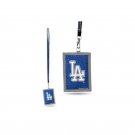 MLB Dodgers  Lanyard I.D. Beaded Wallet Card World Series Neck Badge Blue Photo