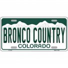 NFL Broncos Country License Plate Denver Background Metal Tag  White Sign Art