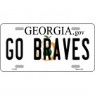 MLB Go Braves Metal License Plate Atlanta Baseball Auto Truck  Wall Art New