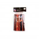 NFL Cincinnati Bengals Team Straws 100 Ct Orange Black New Tailgate Party