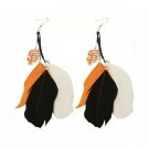 MLB San Francisco Giants Feather Earrings CA J Hook Jewelry Blue Baseball Logo
