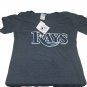 MLB Rays Womens T SHIRT Large Tampa Baseball Navy Short Sleeve New Last One!!!