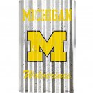 Michigan Wolverines Corrugated Metal Sign NCAA New Grey Metal 12"x18" Big  Wall