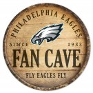 NFL Eagles 14"  Barrel Sign Fan Brown Retro Philadelphia Wall Football New Logo