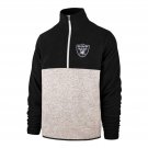 Las Vegas Raiders NFL Pullover 3XL Embroidered Mens 1/4 Zip Fleece Silver Big