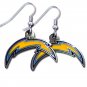 NFL Chargers Earrings Dangle Licensed Pair Team Fan San Diego J Hook New Green