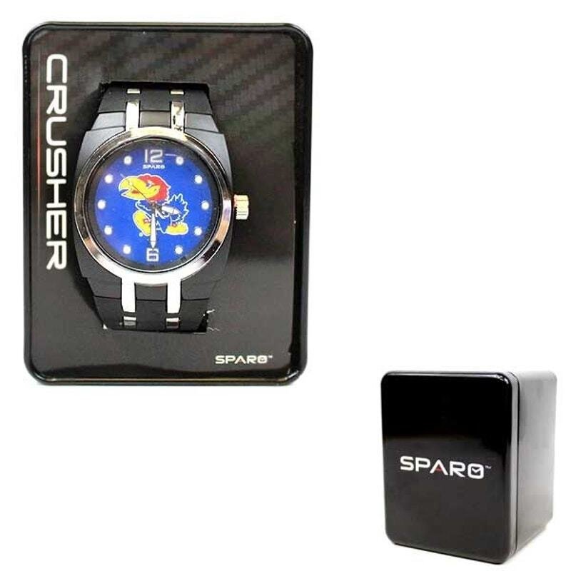 Kansas Jayhawks Sparo Watch Jewelry Crusher Rico Wrist Band NCAA New Black