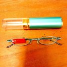 Teal ice readers +1.25 reading glasses w Teal Hard Case New