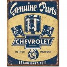 Chevy Piston Parts Tin Sign Retro Vintage 16" x 12.5" New Auto