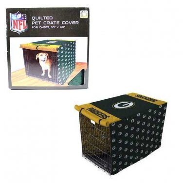 Green Bay Packers Pet Crate Cover Dogs Cats Quilted 28&acirc;�� X 42&acirc;��  Travel New Logo