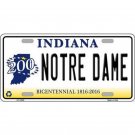 NCAA Notre Dame License Plate Indiana Background Metal Tag Fighting Irish New