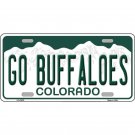 NCAA Go Buffaloes License Plate Tag Metal Colorado Sign Retro Big12 Bar New